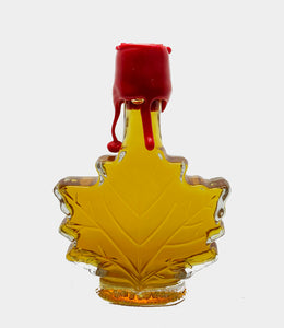 Muskoka Lodge Maple Syrup Grade A Amber - Rich Taste Glass Leaf Bottle - 50ml